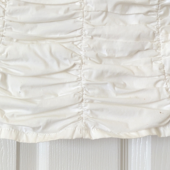 WD.NY Y2K Vintage Classic Ruched Strapless Sweetheart Fitted Tube Top White L - Picture 6 of 10